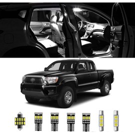 AWALITED Tacoma LED Interior Lights Kit for 2005-2015 Toyota Tacoma Ultra Bright Interior LED Bulbs Replacement of Map, Dome, License Plate & Vanity Mirror
