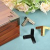 sourcing map 4 Pcs Decorative Box Corner Cover, 32mm Metal
