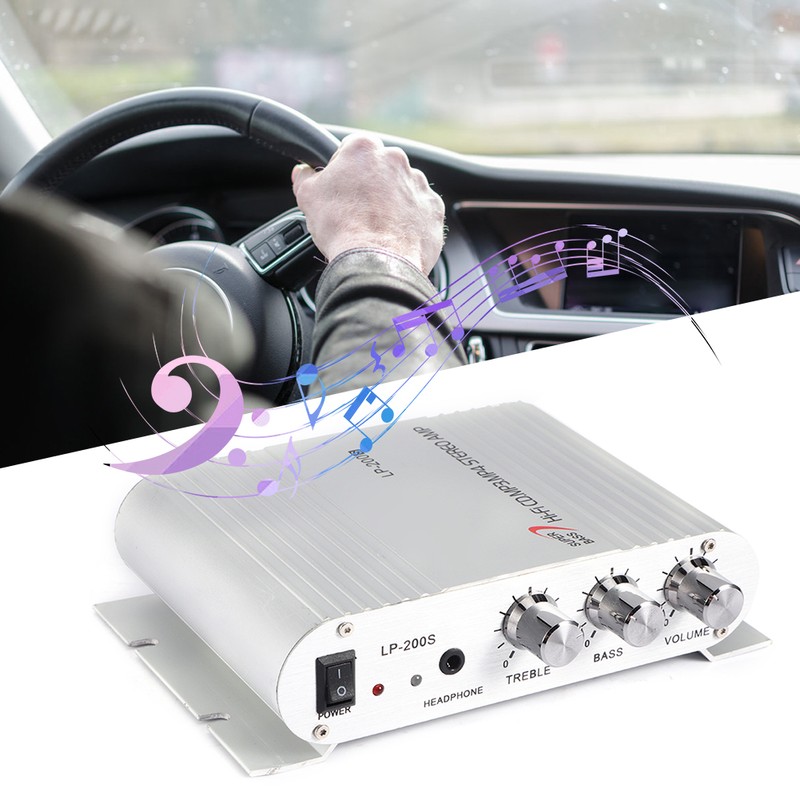 12V Auto Car Amplifier Stereo Audio Amp Receiver 20Wx2 High