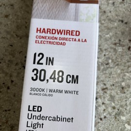 Utilitech 12" LED Warm White Undercabinet Hardwired Light Bar Brand New !!