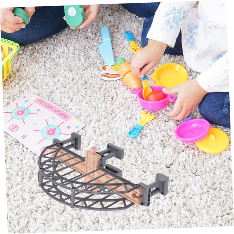 Kisangel Funny Bridge Toy DIY Train Accessory Model Train Bridge