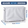 Silver 600D Oxford Outdoor Air Conditioner Cover, Full-Wrap Waterproof Weather