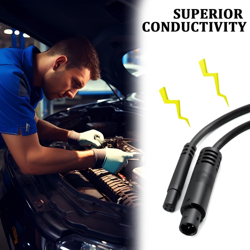 wedfish 10Ft 4 Pin Backup Camera Extension Cable,3mm Thickened DC