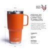 Product Armor 30oz Stainless Steel Tumbler with Handle (Lava Orange)