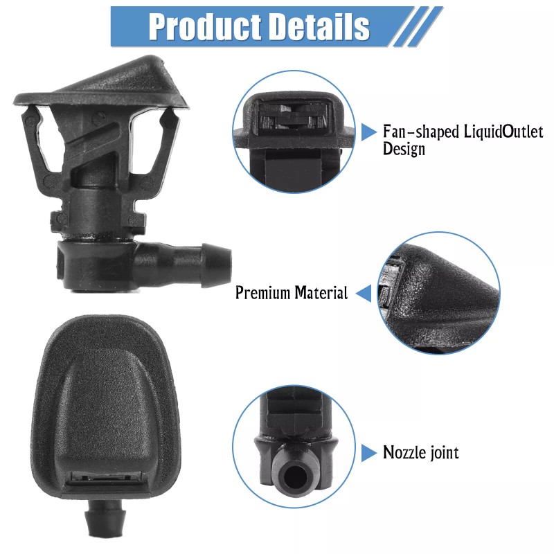 XUKEY X2 Front Windshield Wiper Washer Nozzle Jet Hood Spray