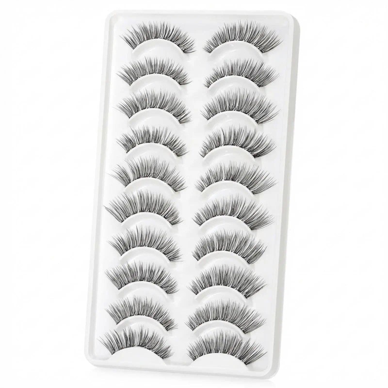 LZM 14mm False Lashes Lashes Wispy False Eye Lashes Soft