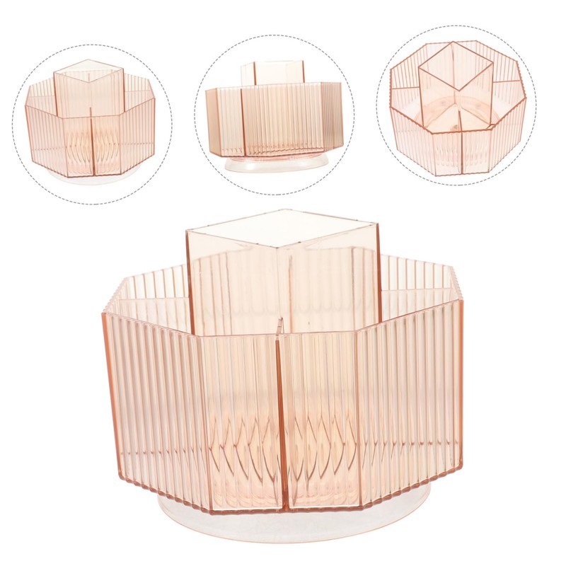 DOITOOL Elegant Desktop Makeup Brush Holder Rotatable Makeup Brush Organizer