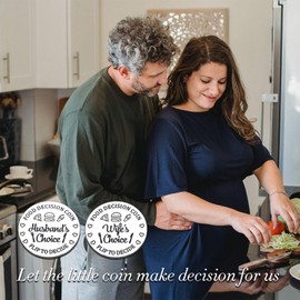 Valentines Day Gifts for Him Her Food Decision Token Date Night Gifts for Husband Wife Wedding Gifts for Couple Husband Gifts from Wife Anniversary Couple Gifts for Men Women Flip to Decide Food