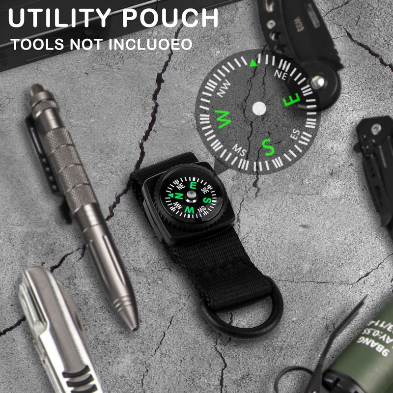 bvya 5 Pack Mini Compass Outdoor Camping Hiking Pocket Compass
