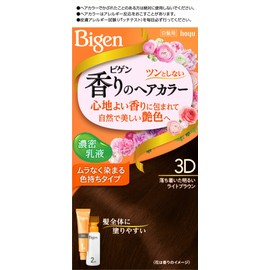 Hoyu Bigen Scented Hair Color Emulsion 3D (Muted Bright Light Brown), Agent 1.4 oz (40 g) + Agent 2: 2.0 fl oz (60 ml), Quasi-Drug