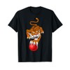 Tiger Cricket Ball Animal Cartoon Character T-Shirt