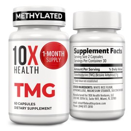 Bamboopha- 10X Health TMG Suplementos Trimetilglicina Aminoácido como Betaína Andria para Apoyo Hígado, Ene