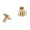 50 Set Brass Rivets Kit DIY 8mm Slot Screw Decorative