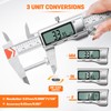 Digital Caliper, HARDELL Caliper Measuring Tool 8 Inch/200mm, 0.001" High-Precision