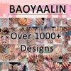 BAOYAALIN French Gradient Pink White Press on Nails Short Medium