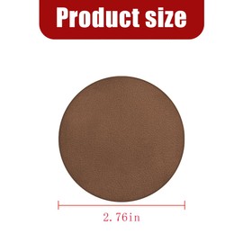 Zpana Car Coasters, 4PCS Non-Slip Leather Vehicle Cup Holder Protetctor, Spill-Proof Automotive Interior Embedded in Drink Protection Mat Accessories, Universal for SUV, Sedan, Truck (Light Brown)