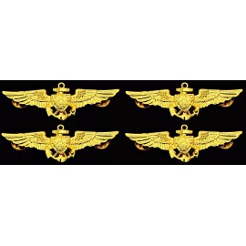 4 x US Navy Aviation EAGLE Wing Badge Naval Aviator Pilot GOLD Pin Insignia