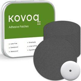 KOVOQ - Freestyle Libre 3 Sensor Covers with Reusable Hardshell Cover, 20 Libre 3 Covers, Waterproof, Breathable and Comfortable, 14 Days of Enhanced Protection, Premium Giftable Tin Pack (BLK)