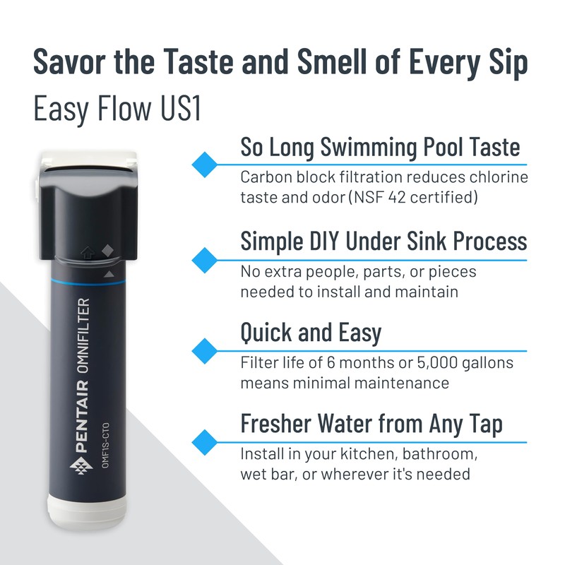 Pentair OmniFilter Easy Flow US1 Under Sink Water Filtration System