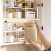 HQahnekme Kitchen Cabinet Organiser, Shelf Insert with Non-Slip Mat, Kitchen