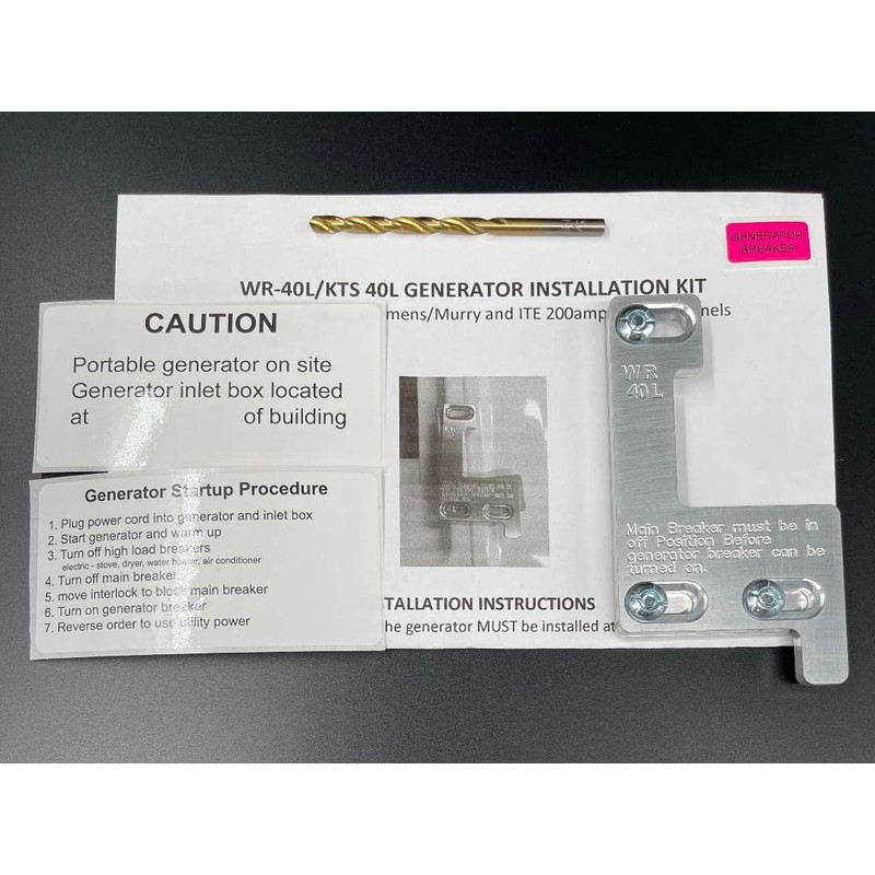 Generator Interlock Kit Compatible with Siemens/Murray/ITE 150 Amp or 200