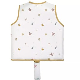 SARO 2025 UV UPF 50+ Swim Vest: Adjustable Flotation, Safety Clasp, Neoprene Comfort for Kids (White, Small (1-3Y))