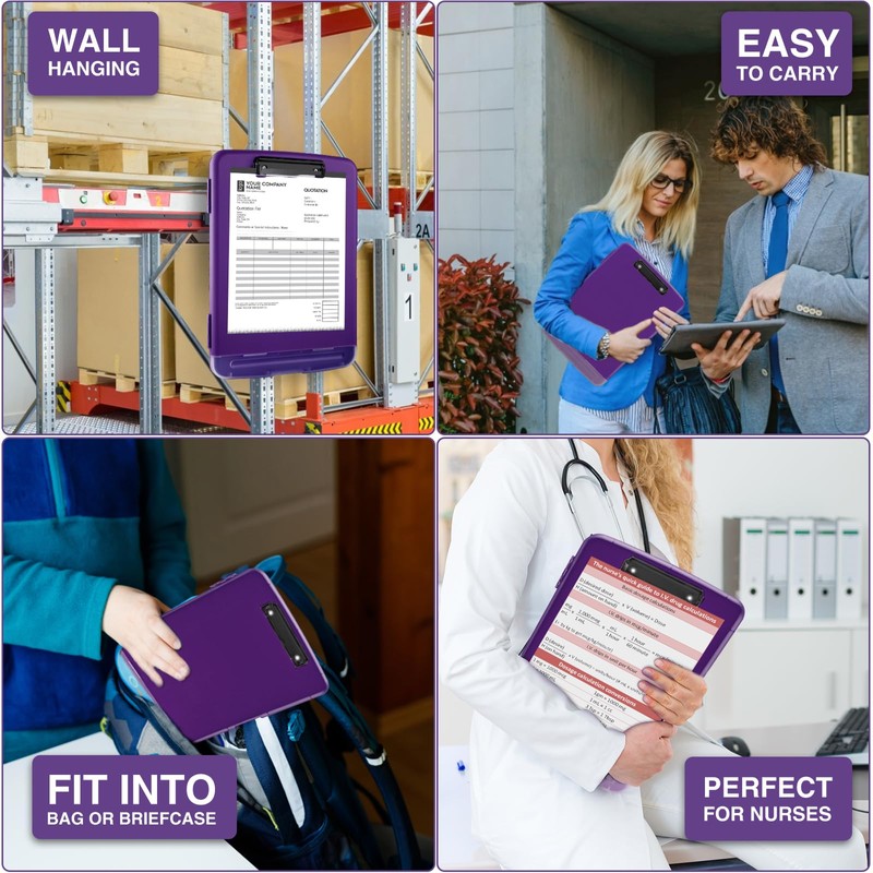 Sooez Clipboard with Storage, High Capacity Nursing Clipboards with Pen