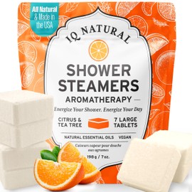 Citrus Shower Steamers Aromatherapy for Women- USA Made - Shower Bombs Aromatherapy for Women, Vapor Shower Tablets, Menthol Shower Scent Steamers Cold and Flu, Organic Shower Steamer