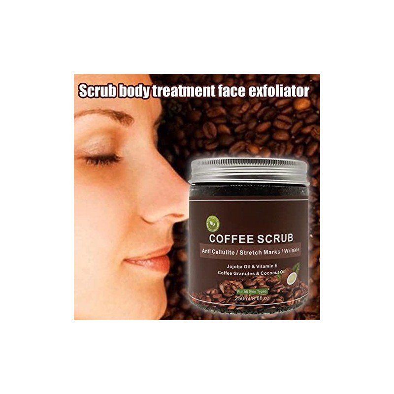 Exfoliante Corporal con Sal y café - Exfoliante Grano café,