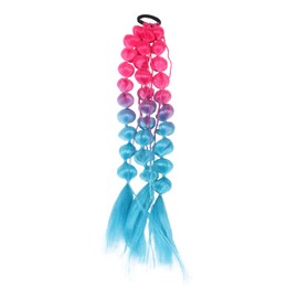 Baluue Rainbow Bubble Braid Hair Extensions Soft High Temperature Synthetic Hair to Lake for Festivals Parties and Themed Events