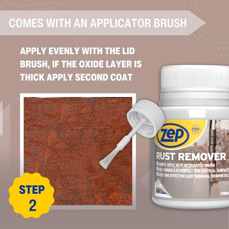 Zep Rust Remover & 3 Pack Wire Brushes - Convenient