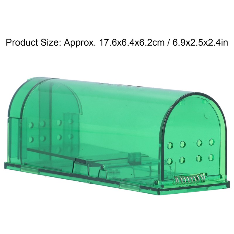 2Pcs Waterproof Mouse Trap Cage Automatic Plastic Mouse Catcher for