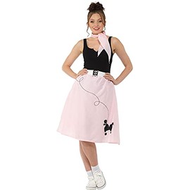 Karnival Costumes 50s Style Light Pink Poodle Skirt and Necktie Women's Costume Medium 10-12