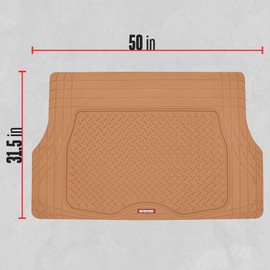 Motor Trend Heavy Duty Utility Cargo Liner Floor Mats for Car Truck SUV, Trimmable to Fit Trunk, All Weather Protection