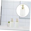 ABOOFAN 2pcs Refillable Ceramic Shampoo Dispenser Elegant Bathroom Soap Pump
