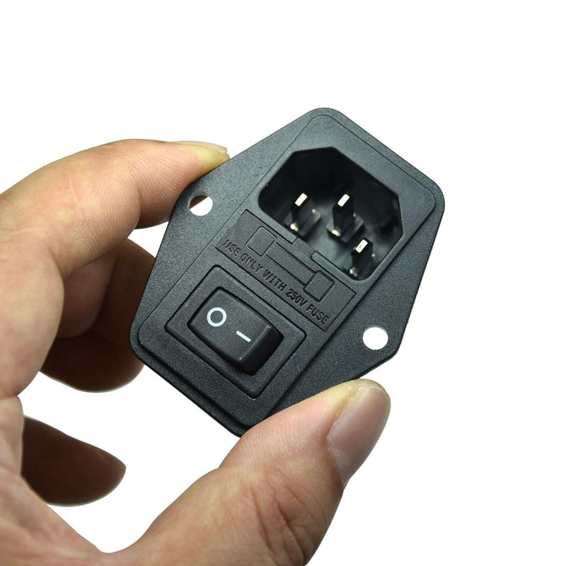 2pcs FILSHU IEC320 C14 Large Current Inlet Male Connector Plug