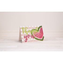 The Melange Market Watermelon | Thank You Notes | 5.5" x 4" | Folded | Envelopes Included (50 per Set)
