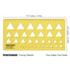 Traceease Geometric Drafting Triangle Template Drawing Stencil, Designing Measuring Ruler