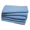 Bulk Set of 5 Face Towels, Blue, Quick Drying, Thin