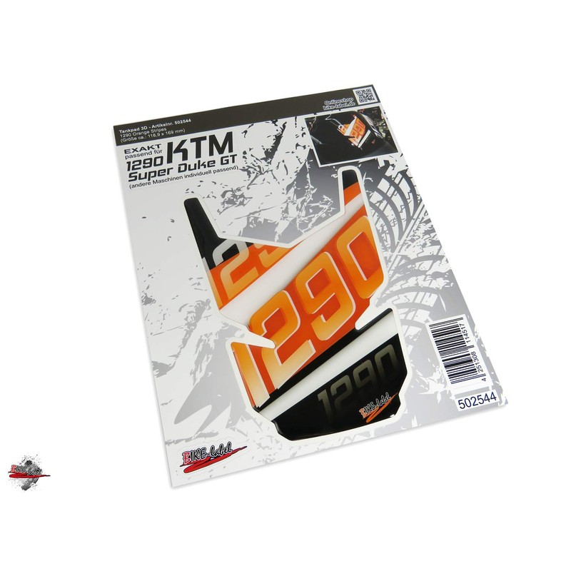 BIKE-label Tank Pad Orange Stripes Tank Protection Compatible with KTM