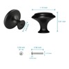 ZONBANG 6PCS Cabinet Dresser Drawer Knobs, Black Kitchen Cabinet Knobs,