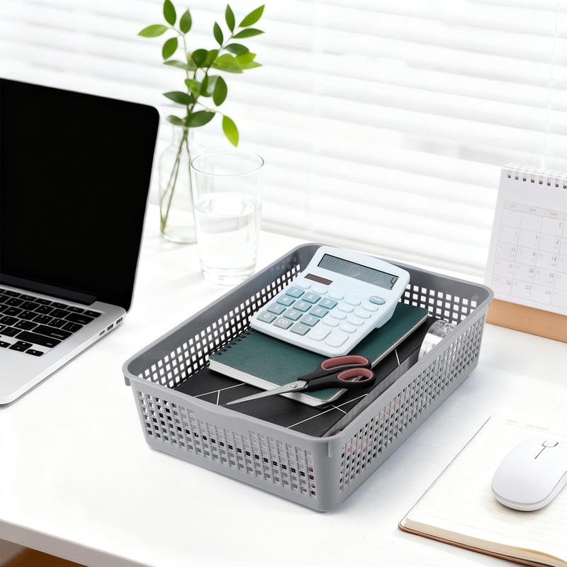 CACASO 6 Pack Turn in Trays Classroom, Plastic Paper Trays,