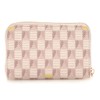 GUESS G Wave SLG Medium Zip Around Wallet Blush Logo,