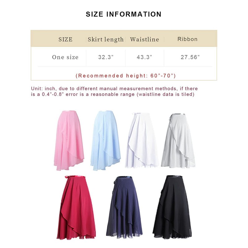 Falda de ballet para mujer, Negro -, One Size