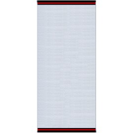 Buettner 30"x66" Solid White Blue/Red Dobby Border Oversized Luxury Beach/Bath Towel