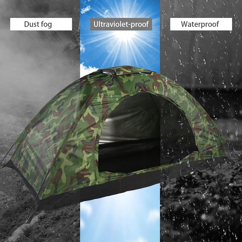 Outdoor Camouflage UV Protection Waterproof One Person Tent for Camping