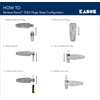 Kason 1245 Reversible Cam-Rise Hinge, 1 to 3/4 Inch Offset,