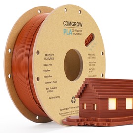 Comgrow Comgrow PLA 3D Printer Filament, 3D Printer PLA Filament 1.75mm, Dimensional Accuracy +/- 0.02 mm, 1KG Spool PLA Brown