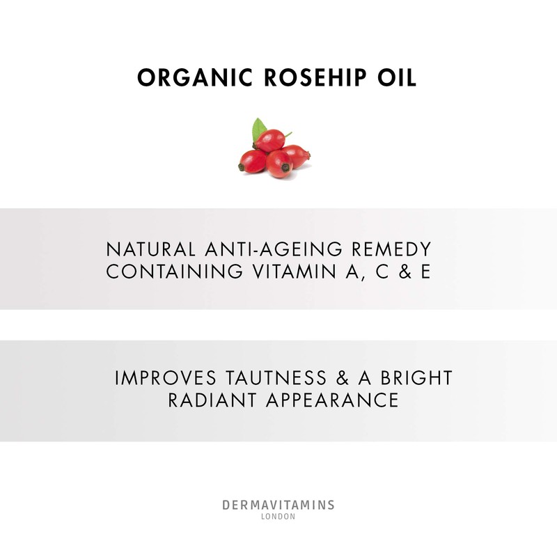 Dermavitamins DermaVitamins 100% Organic Cold-Pressed Rose Hip Oil (100ml)