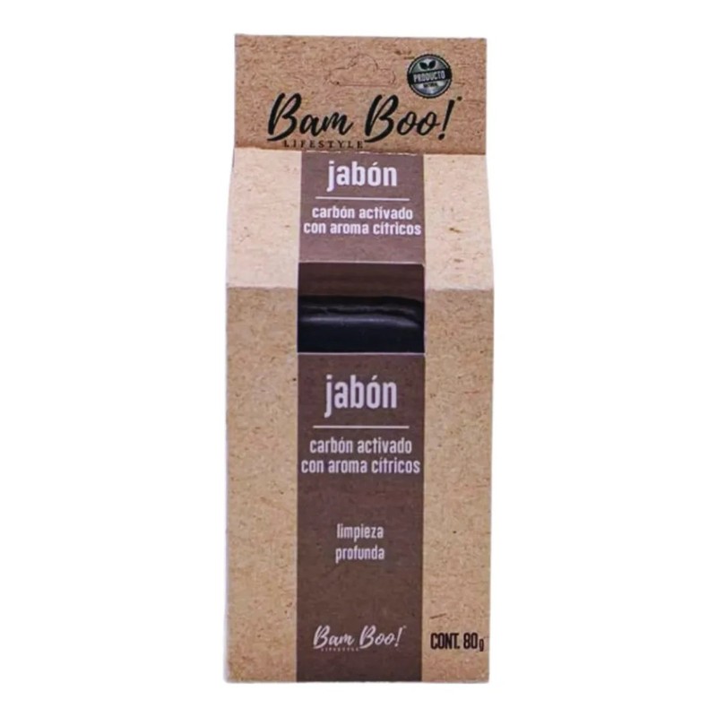 3pz Jabón Artesanal Carbon Citricos 80g Bam Boo Lifestyle